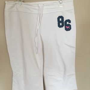 PINK Brand White Capris Size Large